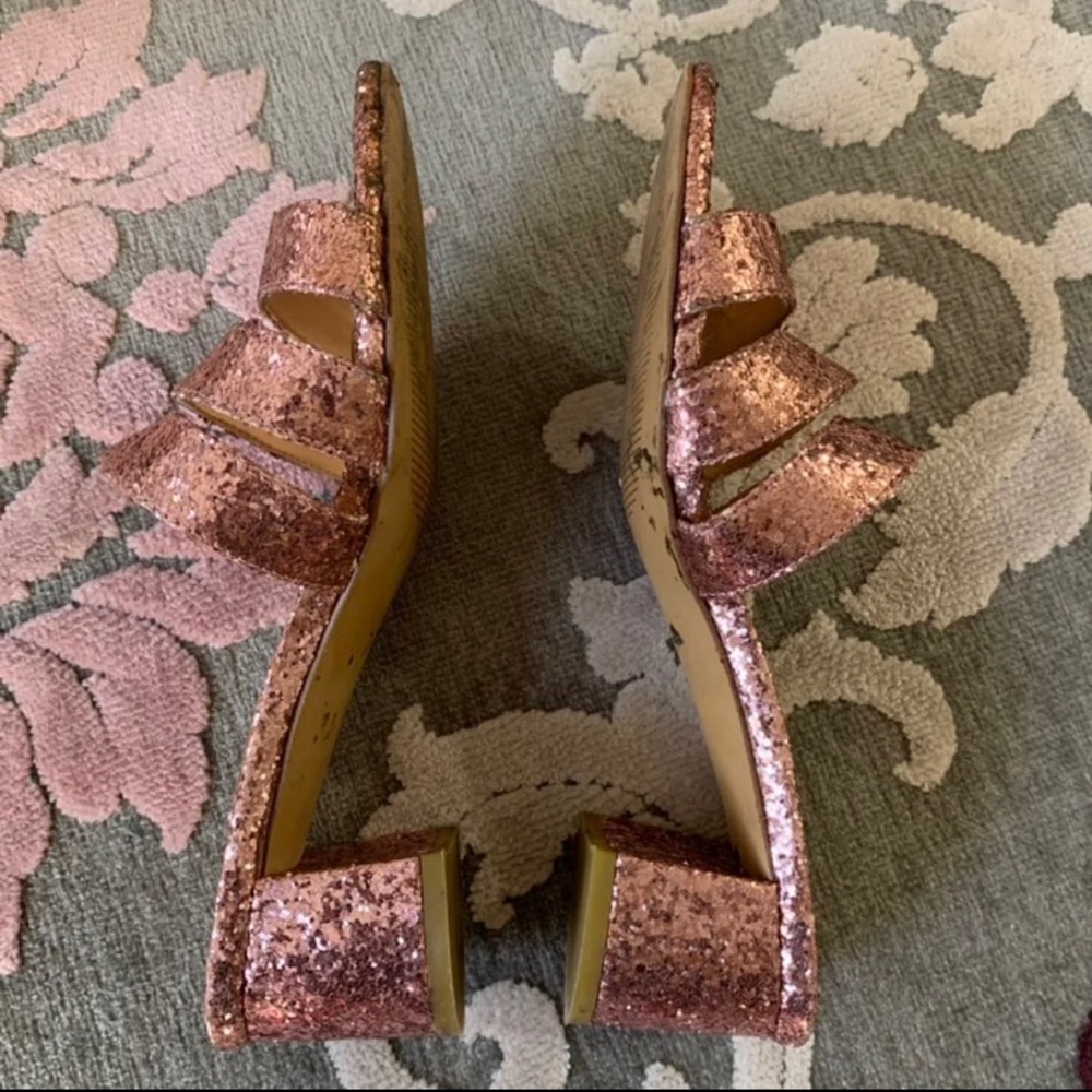 RARE!! 👠For Love And Lemons Pink Glitter Mules - Picture 5 of 6